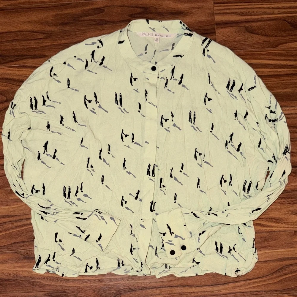 Rachel Comey Pale Green Printed Lightweight Shirt Jacket